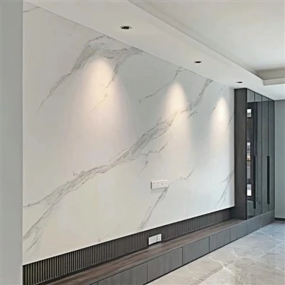 Calacatta White TV Backdrop